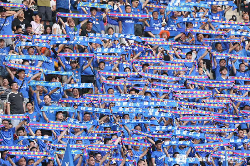 球队在足球比赛中赢得观众的掌声